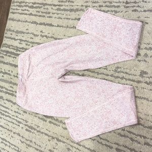 Gymshark Fleur Texture Leggings Dusky Pink Marl